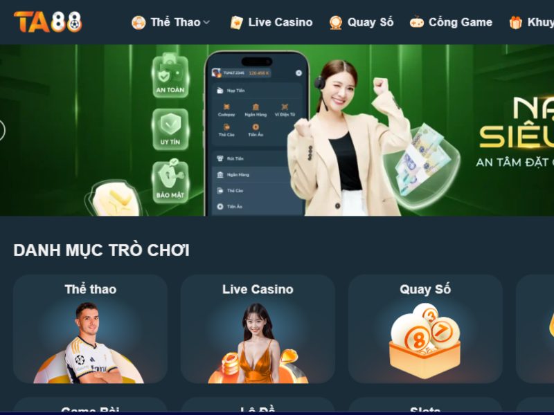 Ta88 là cổng game cá cược uy tín hàng đầu Châu Á